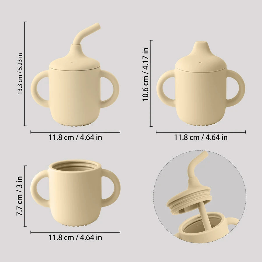 2-in-1 Silicone Snack & Straw Cup