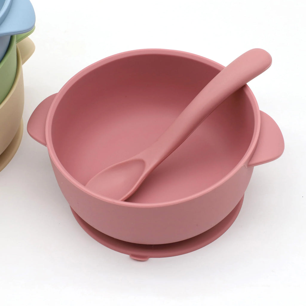 Silicone Suction Bowl & Spoon Set