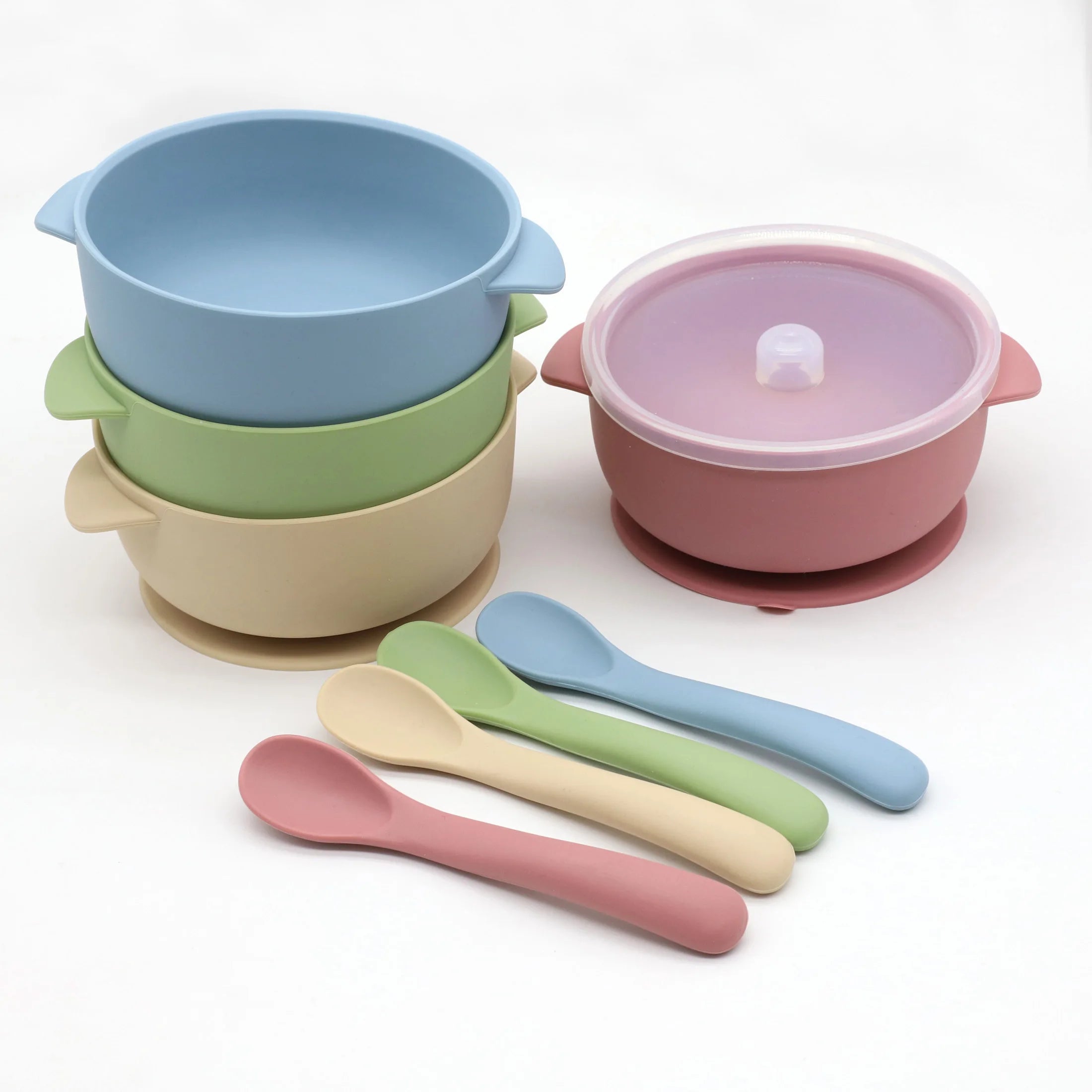 Silicone Suction Bowl & Spoon Set